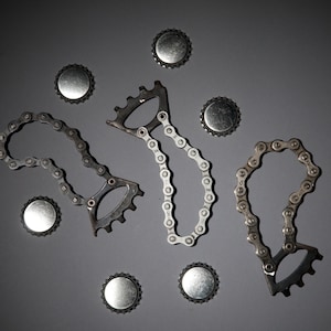 Recycled Bike Chain Bottle Opener