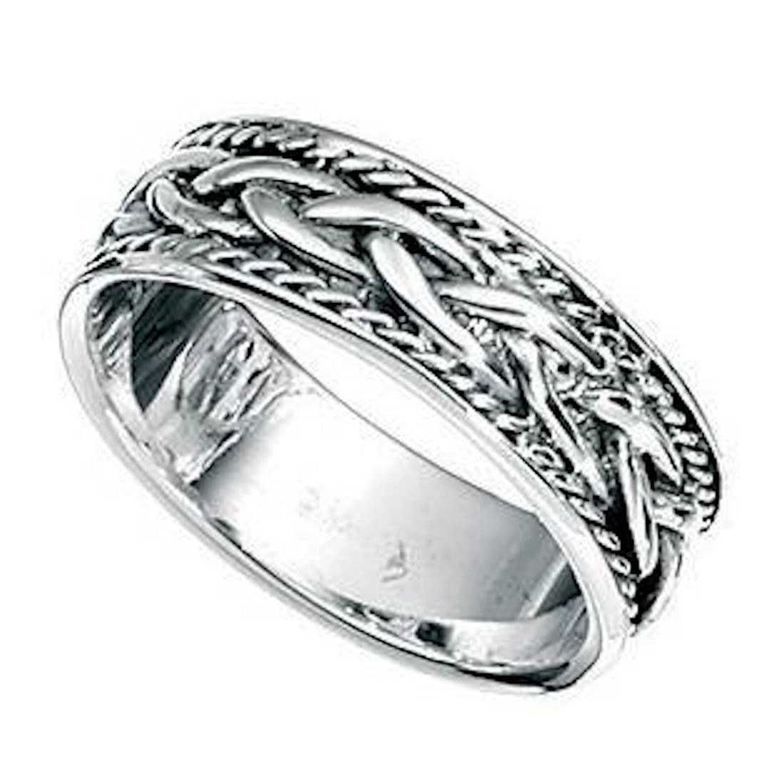Buy Engraved Silver Zihgir Thumb Ring | Ottoman Swords