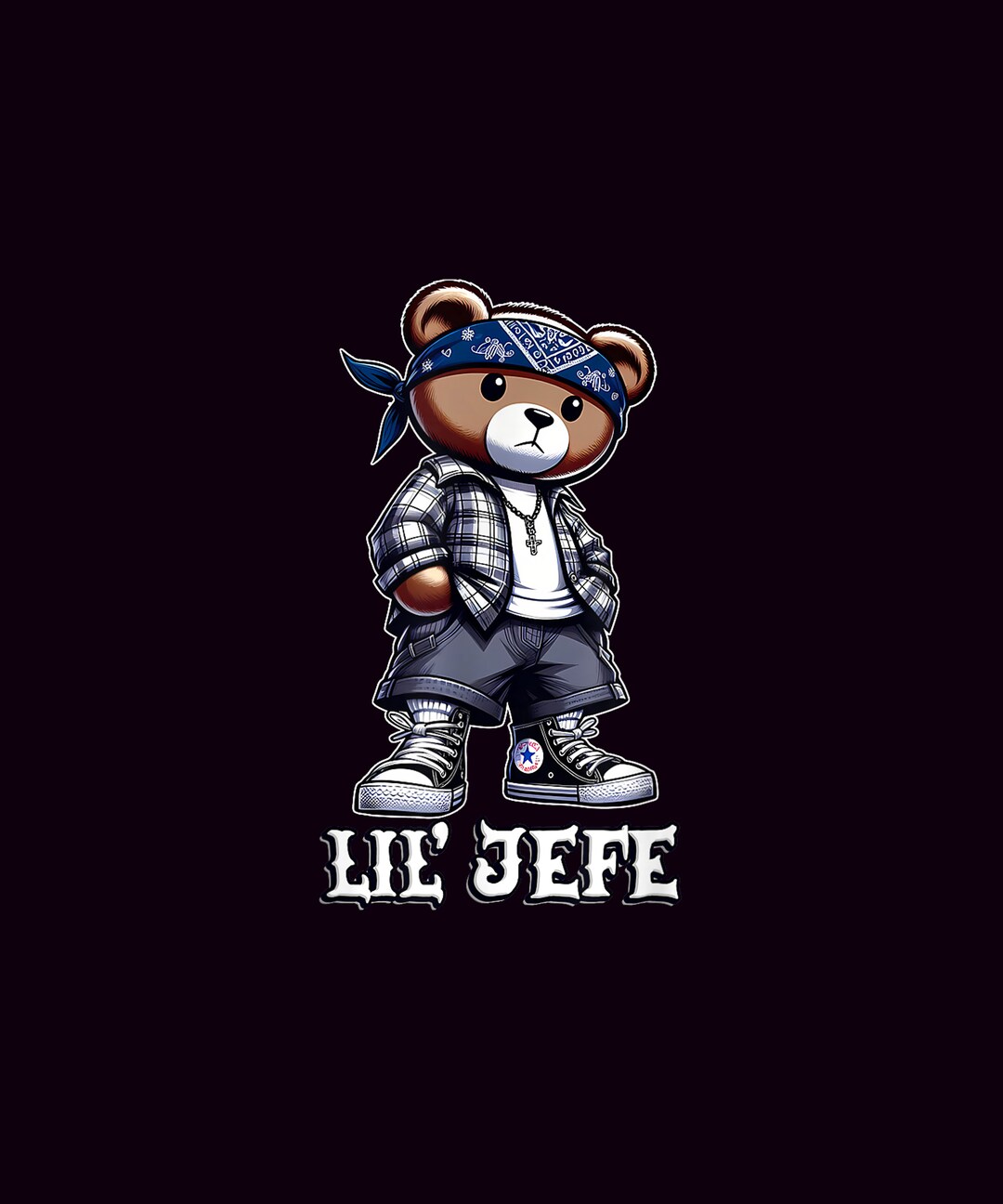LIL JEFE Hip Hop Teddy Bear Lowrider Shirt Chicano Cholo Png Etsy