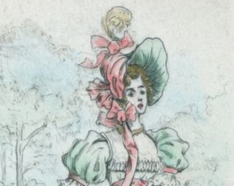 Obrazy mody paryskiej, kolekcja 115 obrazów z lat 1800., dekoracje ścienne, wystrój domu, wyposażenie domu, pobieranie plików cyfrowych