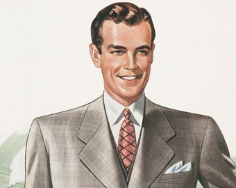 Men's  Fashion/Tailoring, 79 Vintage 1940's Images,  Home Decor, Home Furnishing, Digital Downloads