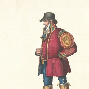 Costume Prints, Collection of 90 Vintage Costume Prints of Upper and Lower Class Citizens, Home Furnishing, Digital Downloads