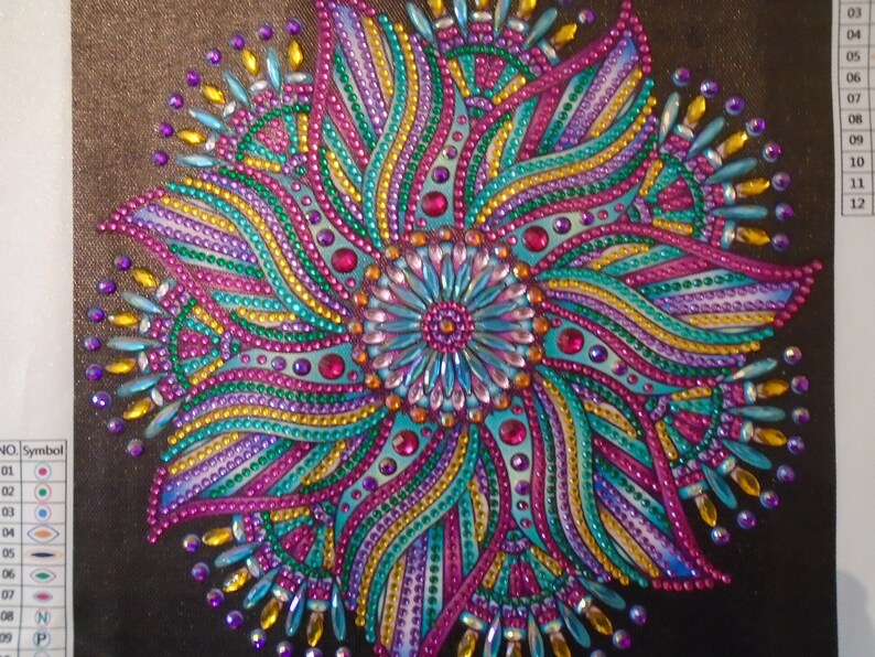 Completed Mandala 5D Diamond Painting Diamond Crystal | Etsy