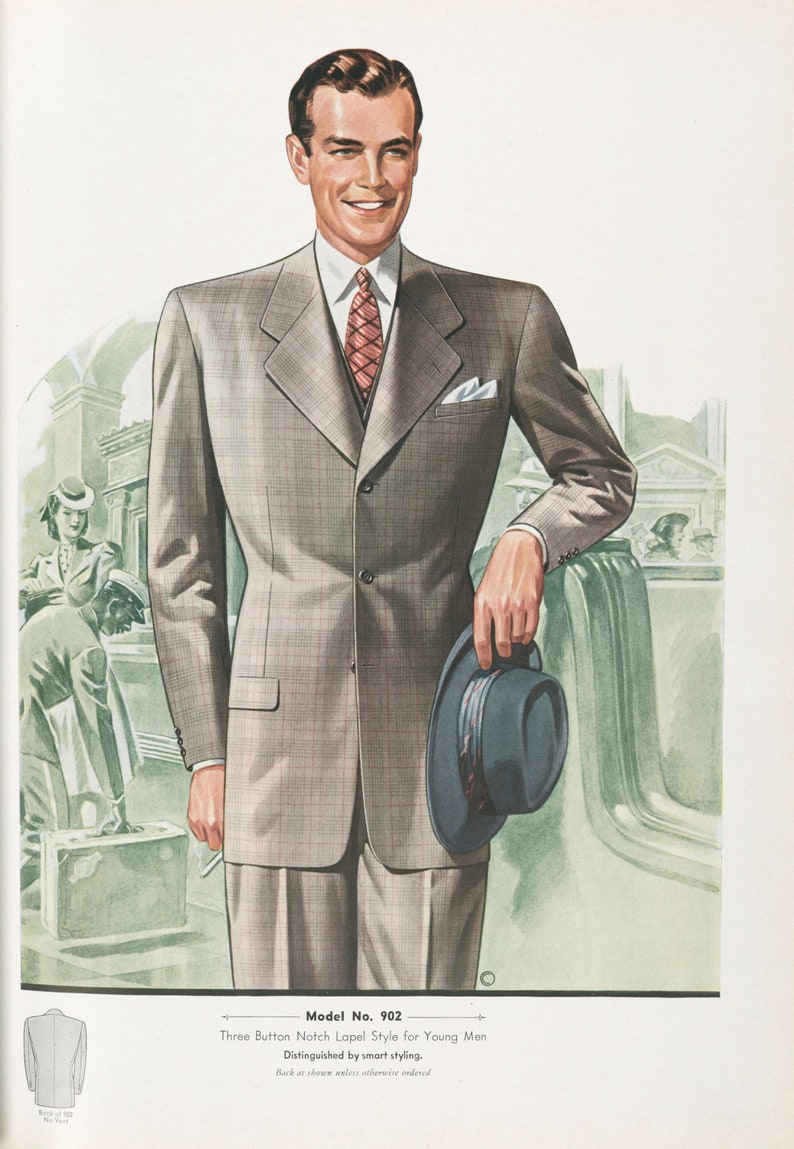 Men's Fashion Men's Tailoring Vintage 1940's Etsy