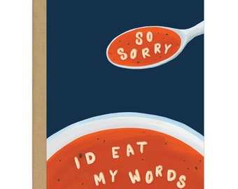 Alphabet Soup Apology Card