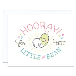 Baby / Schwangerschaft Glückwunschkarte - Little Bean