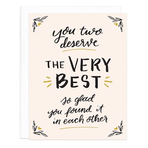 The Very Best Wedding Card
