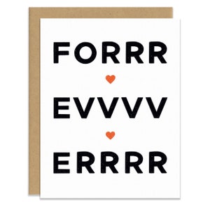 Foreverrr - Carte d’amour/anniversaire/mariage/Saint-Valentin