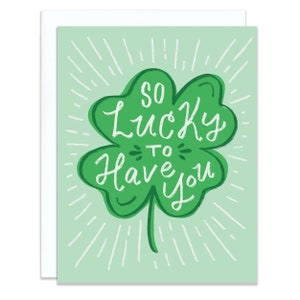 So viel Glück, Sie Shamrock Liebe und St. Patricks Tageskarte zu haben