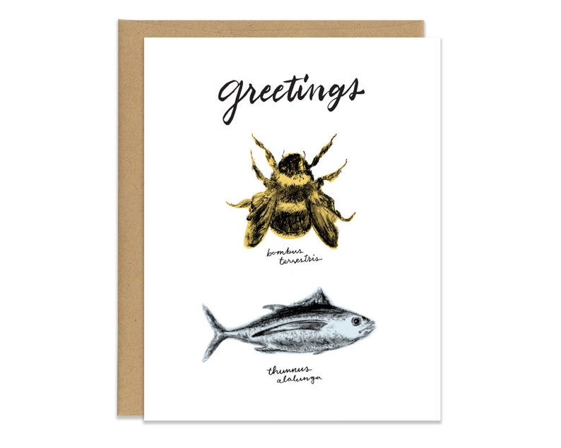 Bumble Bee Tuna Greetings / Hello Ace Ventura Inspired Card image 1