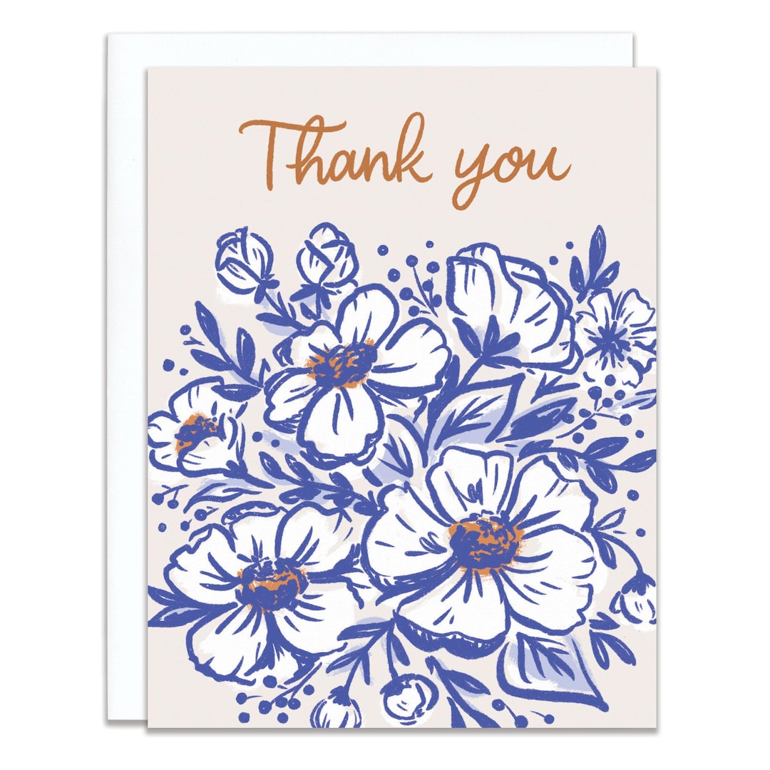 Thank You Bouquet Card - Etsy