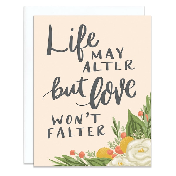 Love Won't Falter - Love, Anniversary, Wedding, Valentines Card