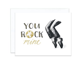 Rock My World - MJ - Love - Valentines Card