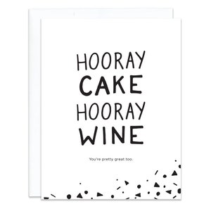 Gâteau de Hourray - Carte d’anniversaire de vin