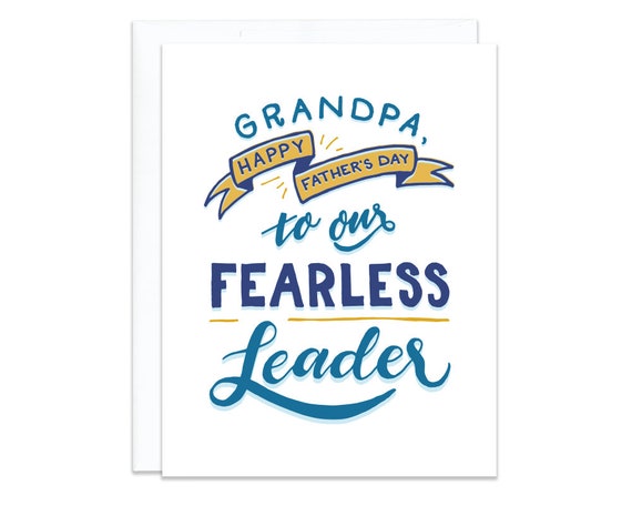 Download Happy Father S Day Grandpa Our Fearless Leader Card Etsy