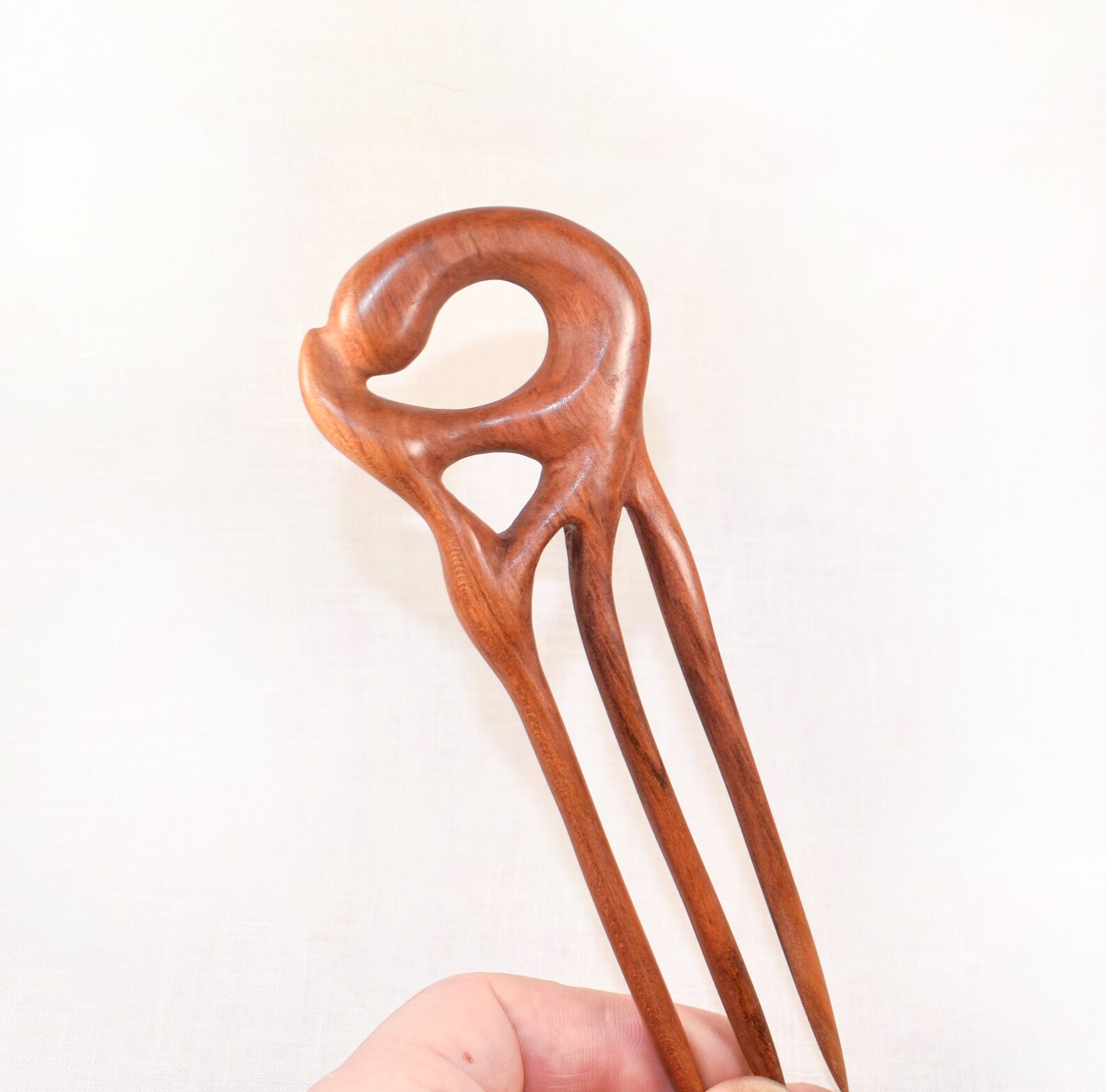 Wooden hair fork Hand carved hair fork Hair Accessory plum Etsy