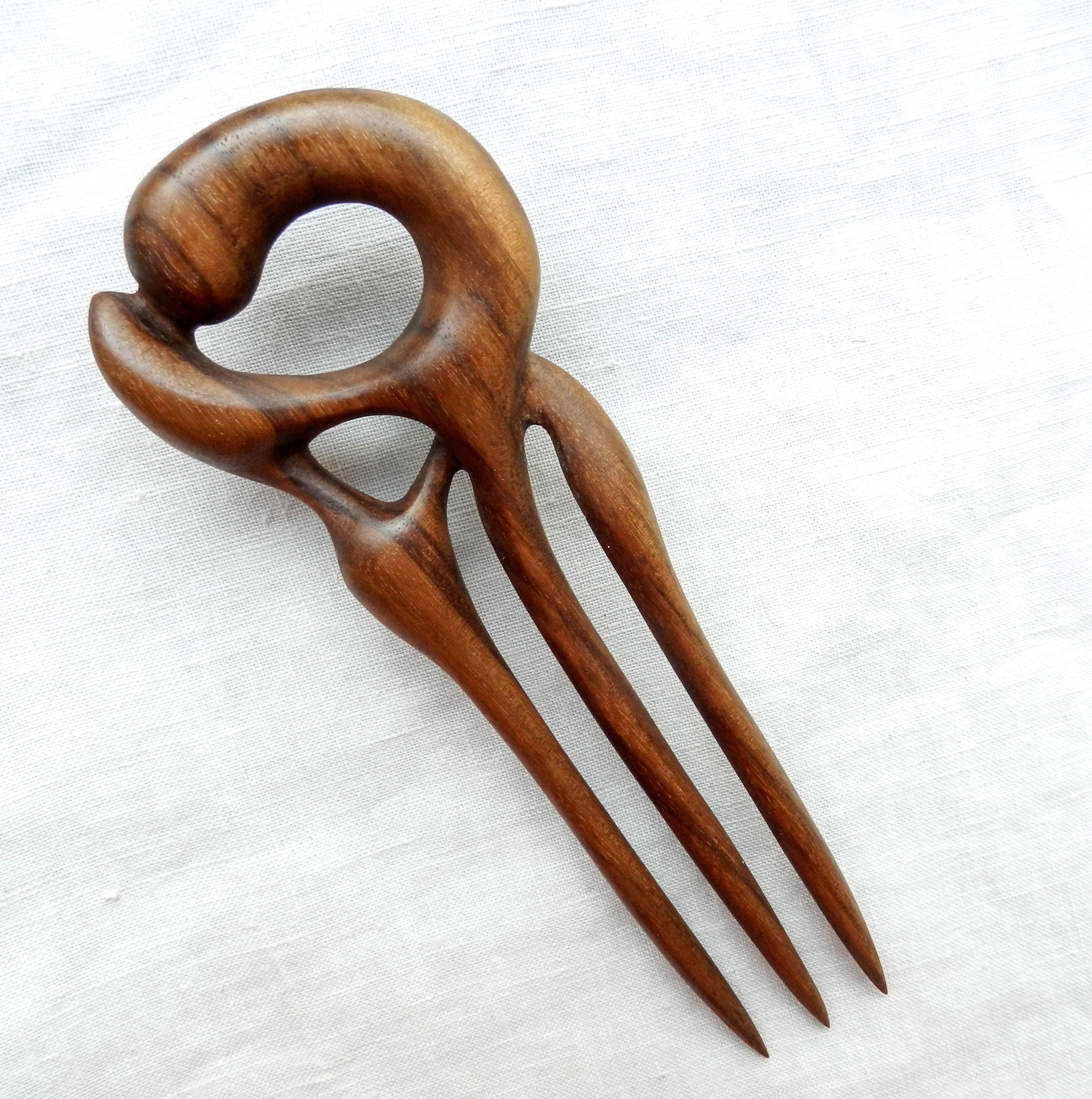 Wooden hair fork Hand carved hair fork Hair Accessory Etsy