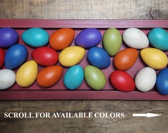 Primitive Easter Eggs, Primitive Easter Decor, Primitive Easter Decorations, Easter Bowl Fillers, Rustic Easter Eggs, 8 colors avail