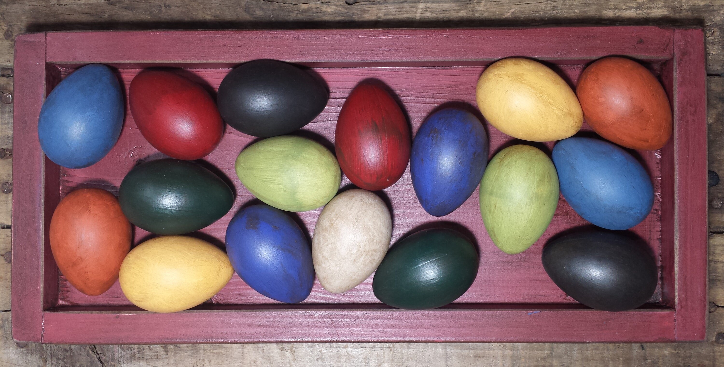 4 Primitive Farmhouse Faux Patchwork Easter Eggs Bowl Fillers Ornies Ornaments 