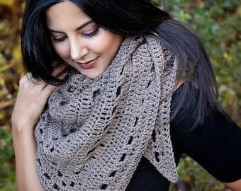 Modèle de crochet châle triangle facile