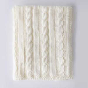 Knitting Pattern - Cable Knit Baby Blanket Pattern