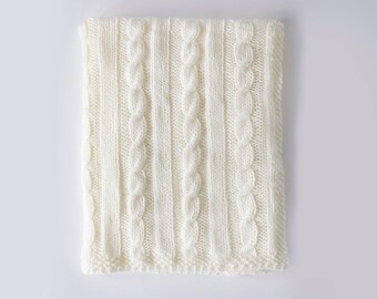 Knitting Pattern - Cable Knit Baby Blanket Pattern