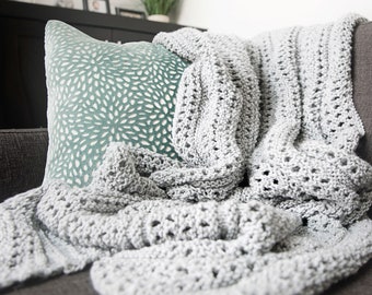Zen-Decke Strickmuster PDF (Digitaler Download)