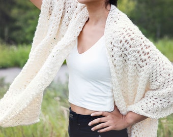 Boho Knit Wrap Knit Shawl Modern Knitting Pattern