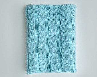 Cable Knit Baby Blanket Knitting Pattern