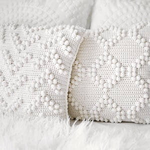 Pillow Covers Crochet Pattern, Bobble Stitch Crochet Pattern, Home Decor Crochet Pattern image 4