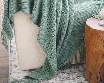 Eenvoudig gehaakt dekenpatroon: The Tranquility Throw (pdf-patroon)