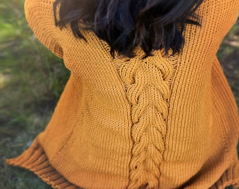 Modèle de tricot de cardigan Aspen : motif épais et surdimensionné (téléchargement PDF)