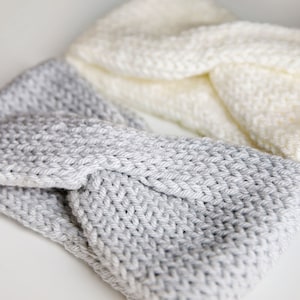 Headband Pattern Knit Twisted Headband Ear Warmer PDF File Download