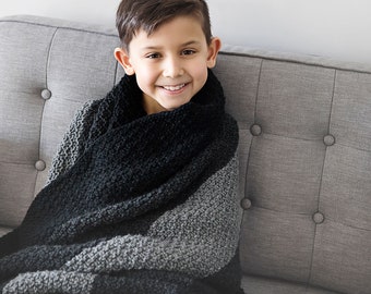 The Faded Throw Blanket Knitting Pattern