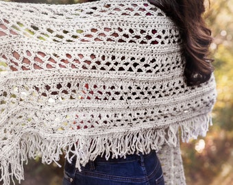 Bonfire Wrap Crochet Pattern, Shawl Crochet Pattern, Modern Crochet Pattern, Beginner Crochet