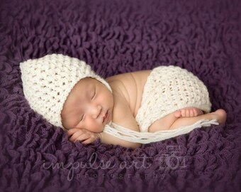 Pattern - Newborn Pixie Hat and Newborn Skirt Knitting Pattern