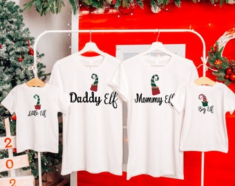 Funny Family Holiday Shirts, Mommy Elf Family Christmas Shirt, Matching Xmas Cheer shirts, Christmas 2023, Christmas Group Shirt
