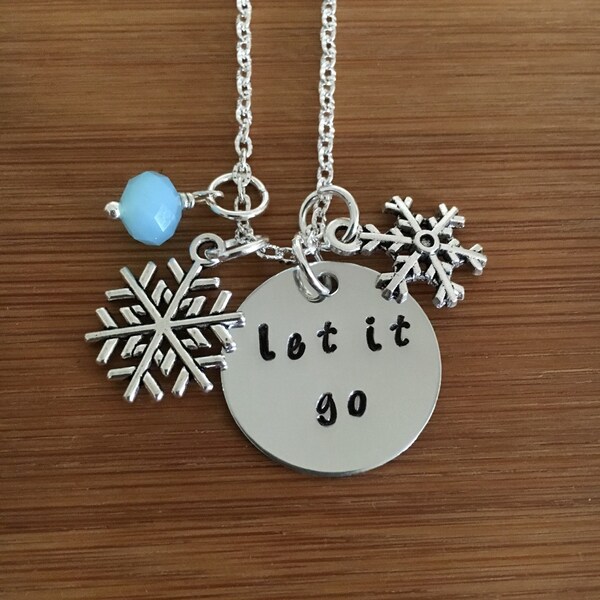 Let it Go necklace-snowflake necklace-Frozen inspired necklace