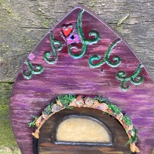 Holz geschnitzte Elfentür Baum / Zauntür Außen hängende | Etsy