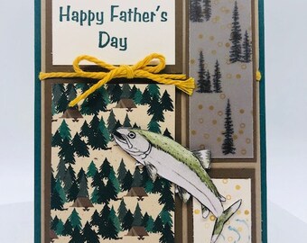 Father's Day, outdoors, camping, fishing, made in Alaska, handmade, Stampin Up, masculine card