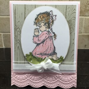 Carte de baptême religieuse, Fille, Baptême, Communion, fait main, Stampin up, Alaska