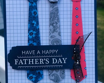 Father's Day, tie, birthday, made in Alaska, stampin up, handmade