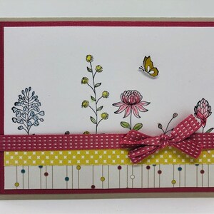Anniversaire, toutes les occasions, fête des mères, une pensée pour vous, merci, portez-vous bien, carte pour elle, floral, fabriqué en Alaska, Stampin Up, fait main
