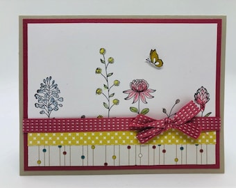 Birthday, All Occasion, Mother's Day, thinking of you, thank you, get well, card for her, floral, made in Alaska, Stampin Up, handmade