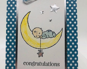 Baby Shower, new baby, welcome baby girl, welcome baby boy, card for her, card for him, made in Alaska, Stampin Up, handmade