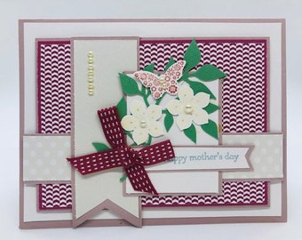 Mother's Day, card for her, floral, made in Alaska, Stampin Up, handmade