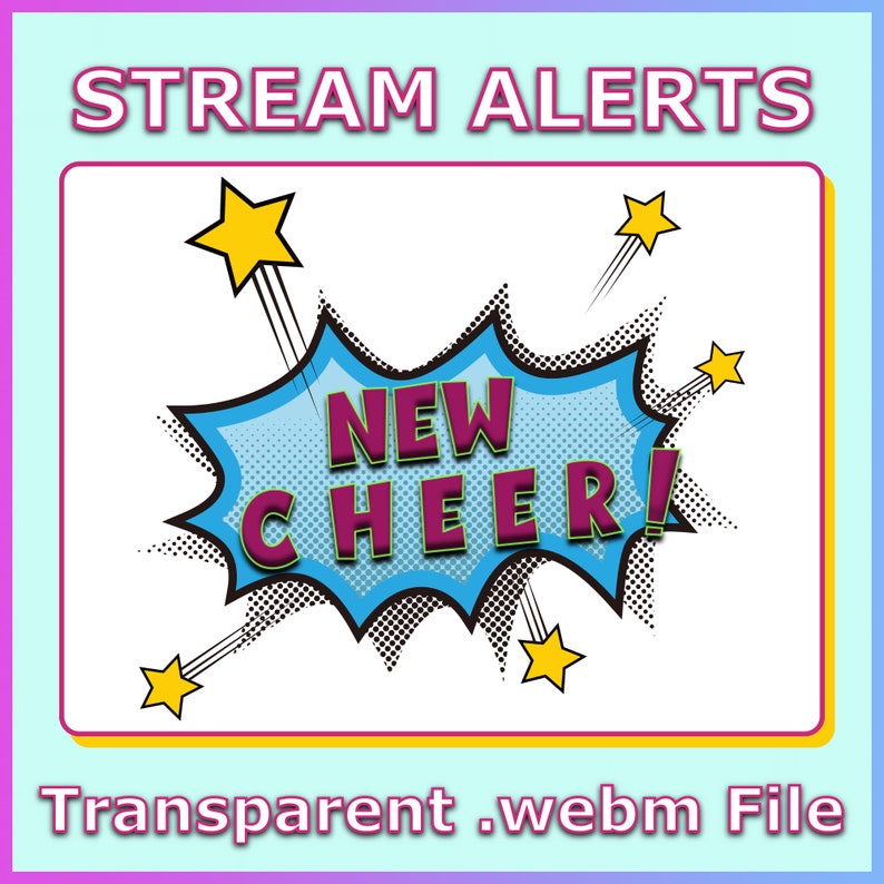 Animated Twitch Alert With SOUND ! Stream Alert Box, Comic Twitch ...