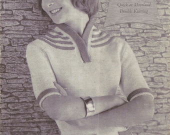 1940's / 1950's Knitting Booklet- Cardigan & Sweater Instant Download