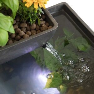 AquaSprouts Fountain: Hydroponic, Aquaponic, Water Garden Kit, Charcoal, 8 Gallons afbeelding 5