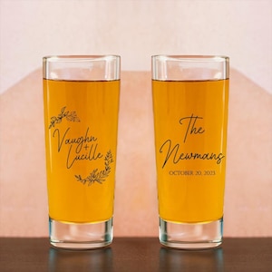 Personalized Wedding Clear Shooter Glass, Custom Wedding Tall Shooter Glass Favors, Personalized Wedding Clear Tall Shoot Glass Favors (372)